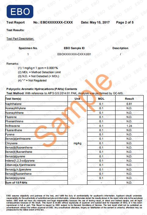 PAHs檢測報告