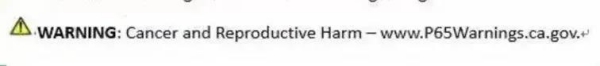 加州65短格式警告標(biāo)簽被過(guò)度使用，官方提議進(jìn)行修訂
